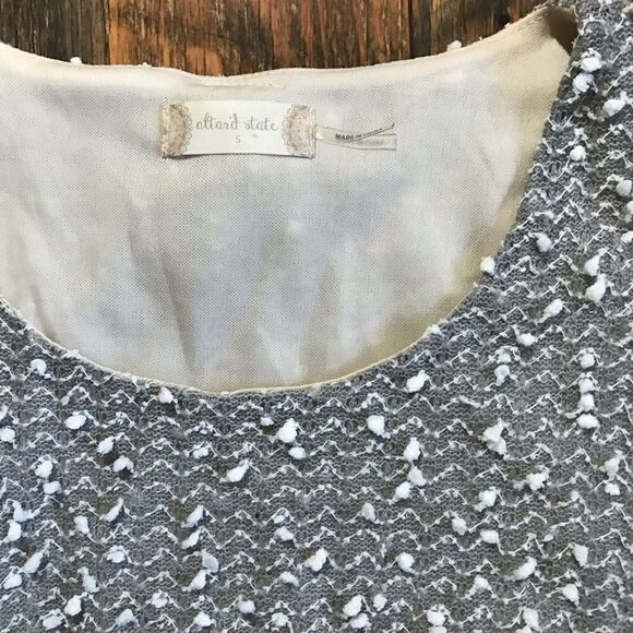 Altar’d State SZ Small Dress/top ruffles Gray off white Lace boho - Picture 6 of 8